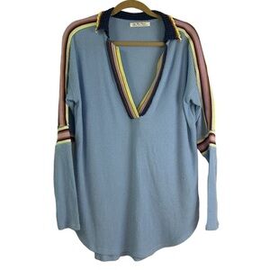 Free People We The Free Feeling Magical Ribbed Knit Swit V-Neck Top Women SZ XS